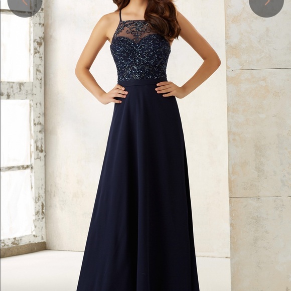 Beautiful Mori Lee beaded formal dress! Worn once - Picture 2 of 8
